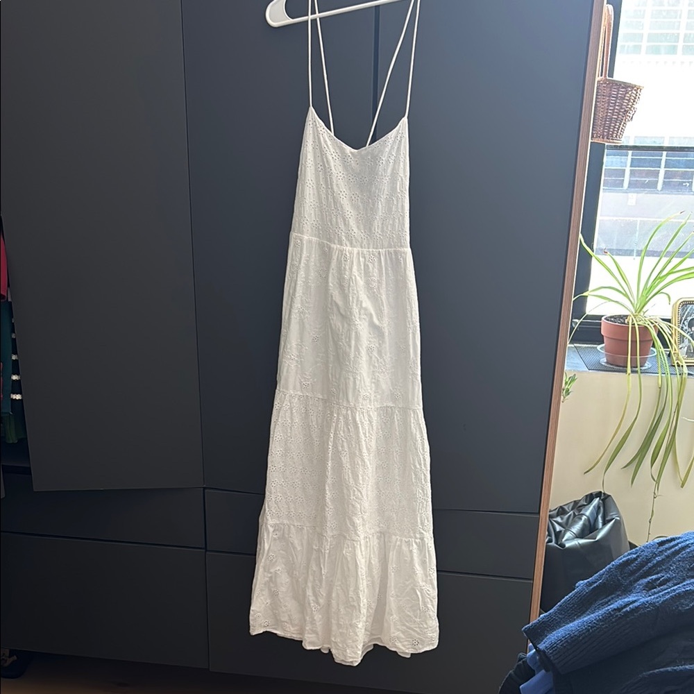 & Other Stories White Spaghetti Strap Maxi Sundress